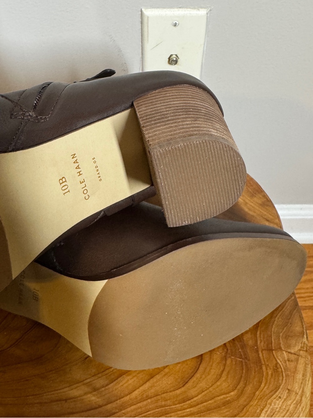Cole Haan Brown Leather Women's Calixta Harness Ankle Booties Moto Boots Sz. 10B - Picture 10 of 11